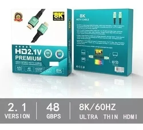 Cable Hdmi 3 Metros 8k Uhd Hd.21v HD2.1V8K
