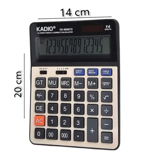 Calculadora Electrónica Grande 14 Dígitos Kadio (Monzu) Ref. Kd -8899Cs