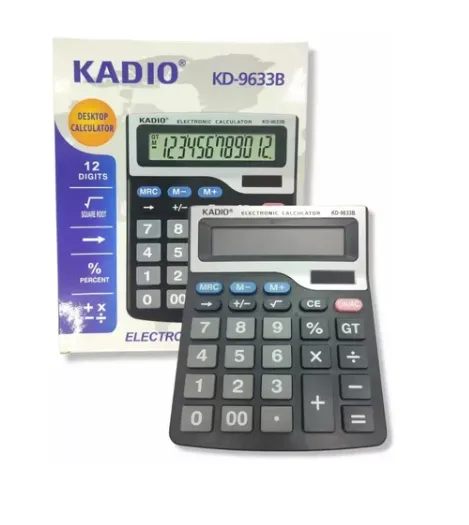 Calculadora Electrónica 12 Dígitos Kadio Grande (Monzu) Ref: KD-9633 