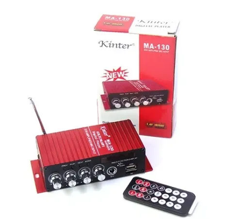Amplificador Potencia Digital Para Moto  BT 2Ch USB FM Kinter (Monzu) Ref: MA-130