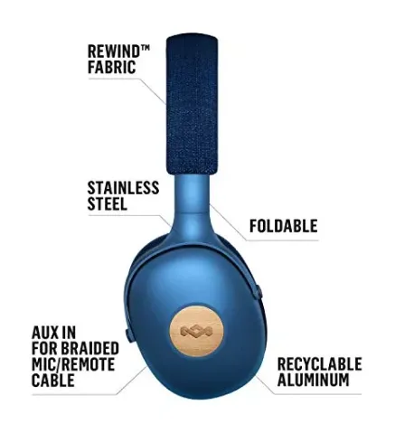Audífonos House Of Marley, Inalámbricos Bluetooth, Over Ear Positive Vibration XL, Ref: MarleyXL