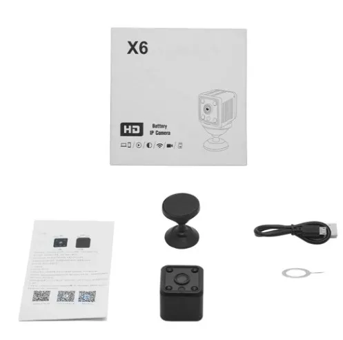 Cámara Mini Espía Wifi Inalámbrica Recargable Full Hd Mini-X6