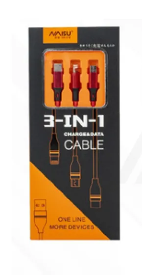 Cable De Carga 3 En 1 Naisu Ns-3 En 1