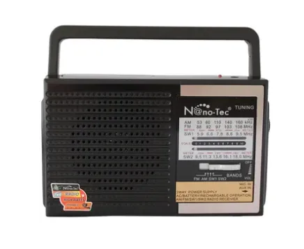 Radio 3 Bandas Nanotec, Multimedia Batería Recargable USB (Elec. Pre) Ref: NT-1212