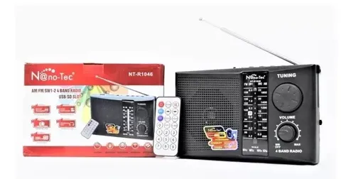 Radio Nano Tec 4 Bandas, Multimedia Recargable + Control (Elec. Pre) Ref: NT-R1046