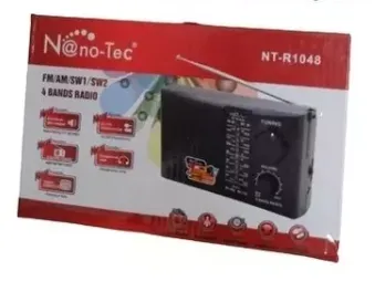 Radio Nano Tec 4 Bandas Para Corriente y Recargable (Elec. Pre) Ref: NT-R1048