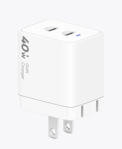 Adaptador De Cargador Vidvie 40watts 2 Puertos Tipo C Plm346