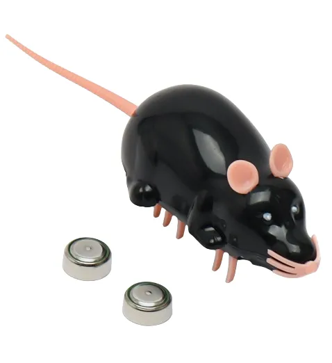 Juguete Raton Robot Para Gatos Negro