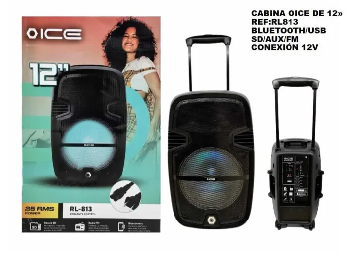 Cabina OICE 12”, Con Conexión 12v Nia, Ref: RL-813