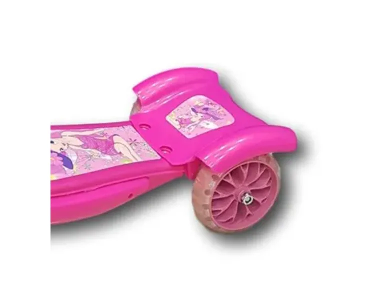 Patineta Scooter Con Canasta Rosa