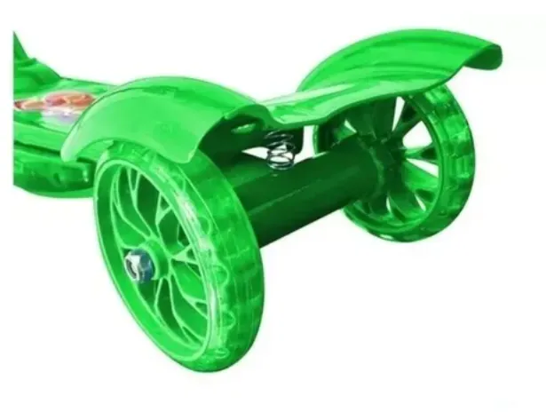 Patineta Scooter Con Canasta Verde 