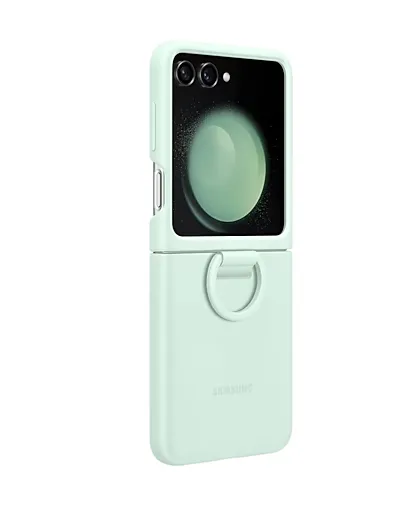 Estuche Silicon Case Para Celular Samsung Galaxy Z Flip 5 Original Con Anillo Verde