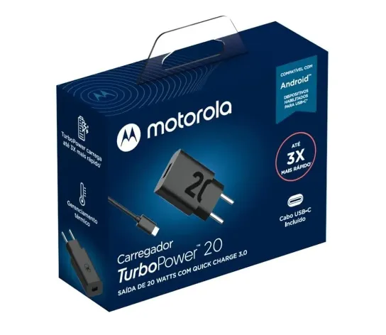 Cargador Motorola, Turbo Power 20W, Ref: Turbo20w
