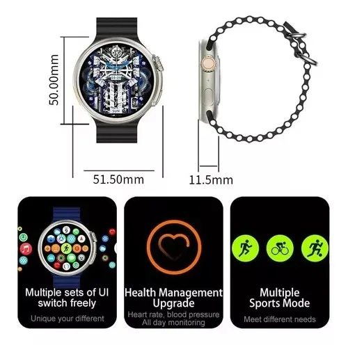 Reloj Inteligente Smart Watch Z78 Ultra, Multi Funciones Z78-Ultra