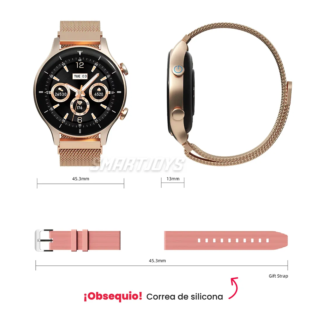 Smartwatch G-TIDE R1 Classic Oro Rosa Original Reloj Inteligente Sumergible