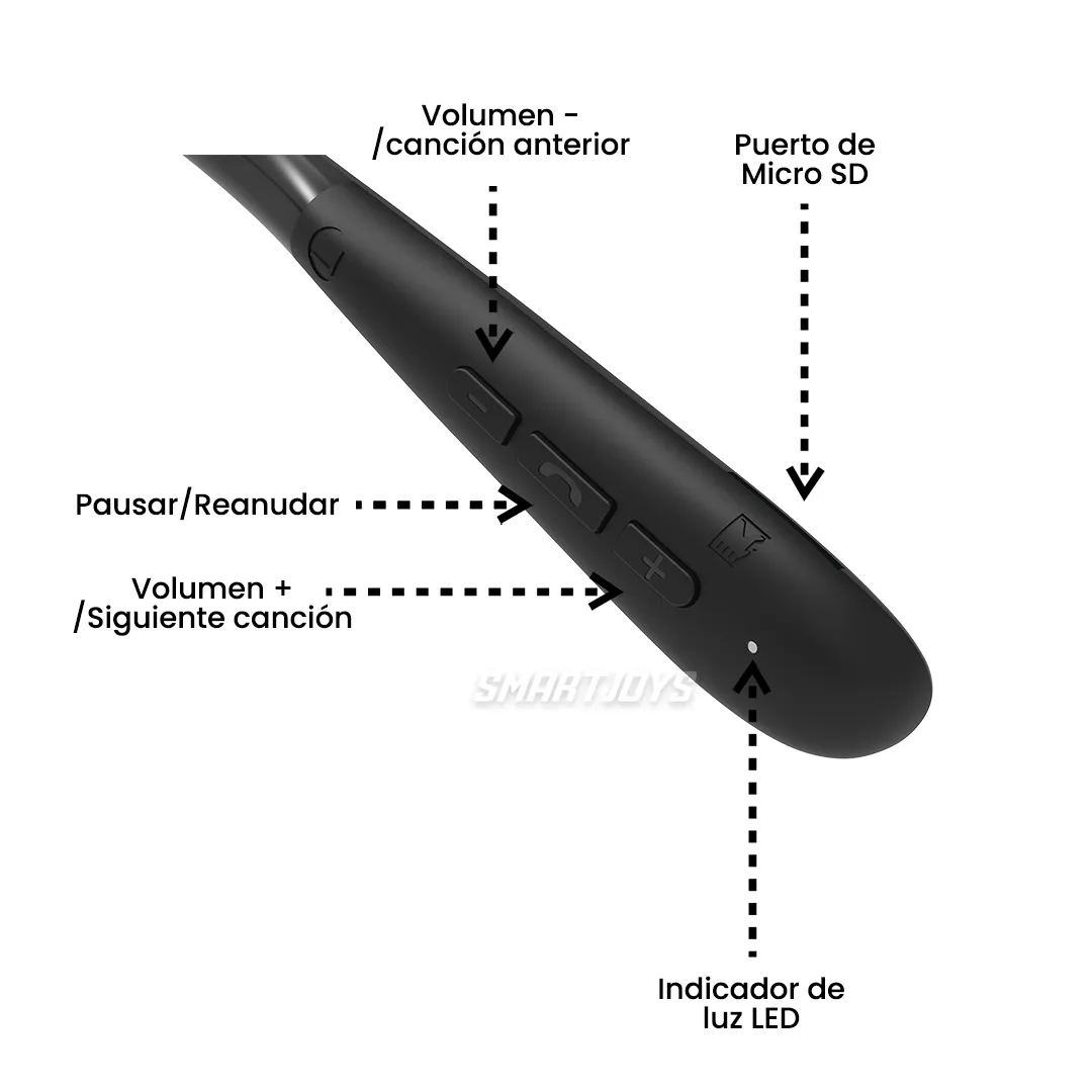 Audífonos Bluetooth Deportivos Movisun S6 Negro Original