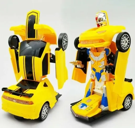 Auto Transformer Bumblebee Convertible Con Luces Y Sonido