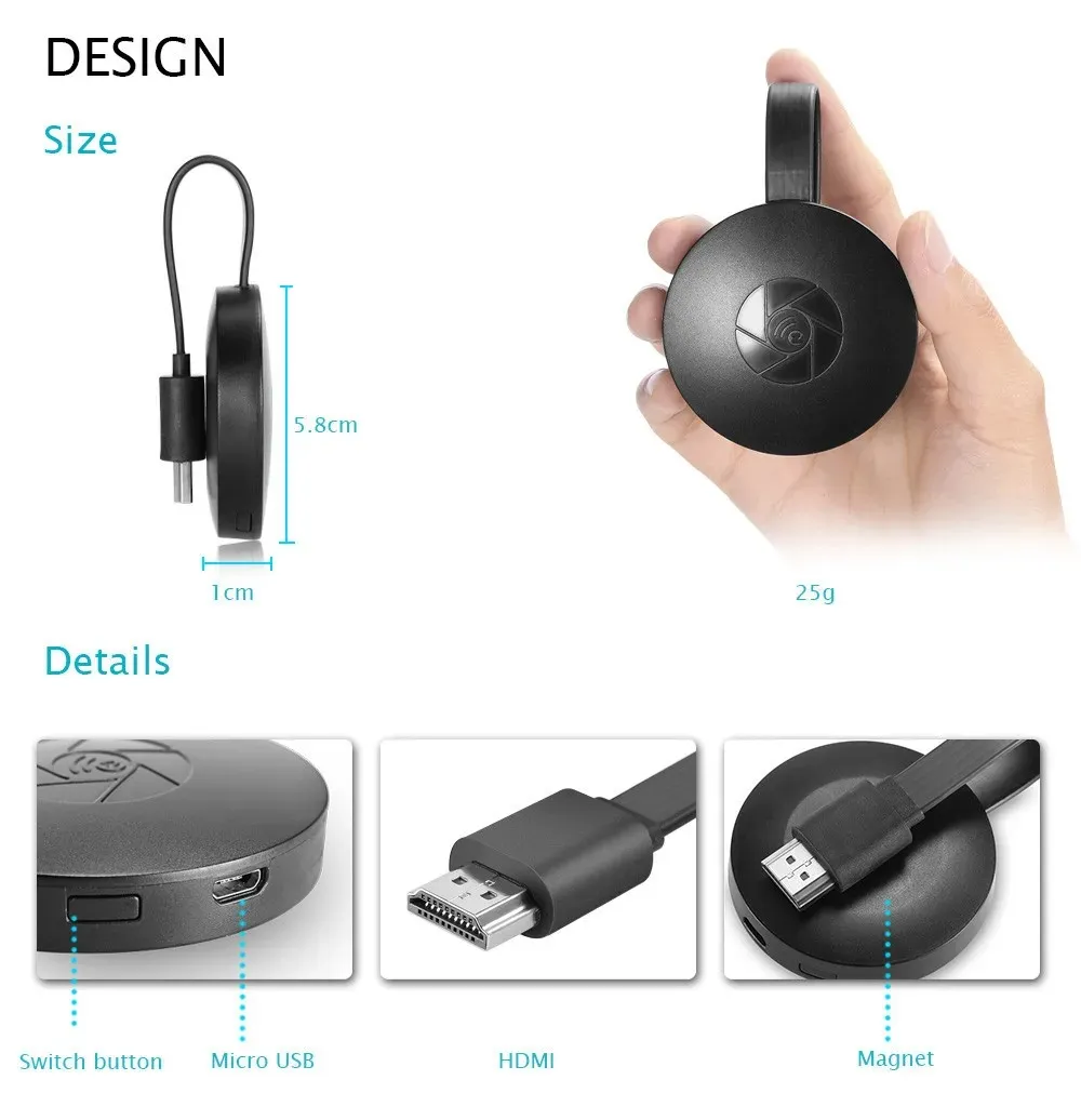 Conector wifi De Celular A Televisor- Adaptador Chromecast