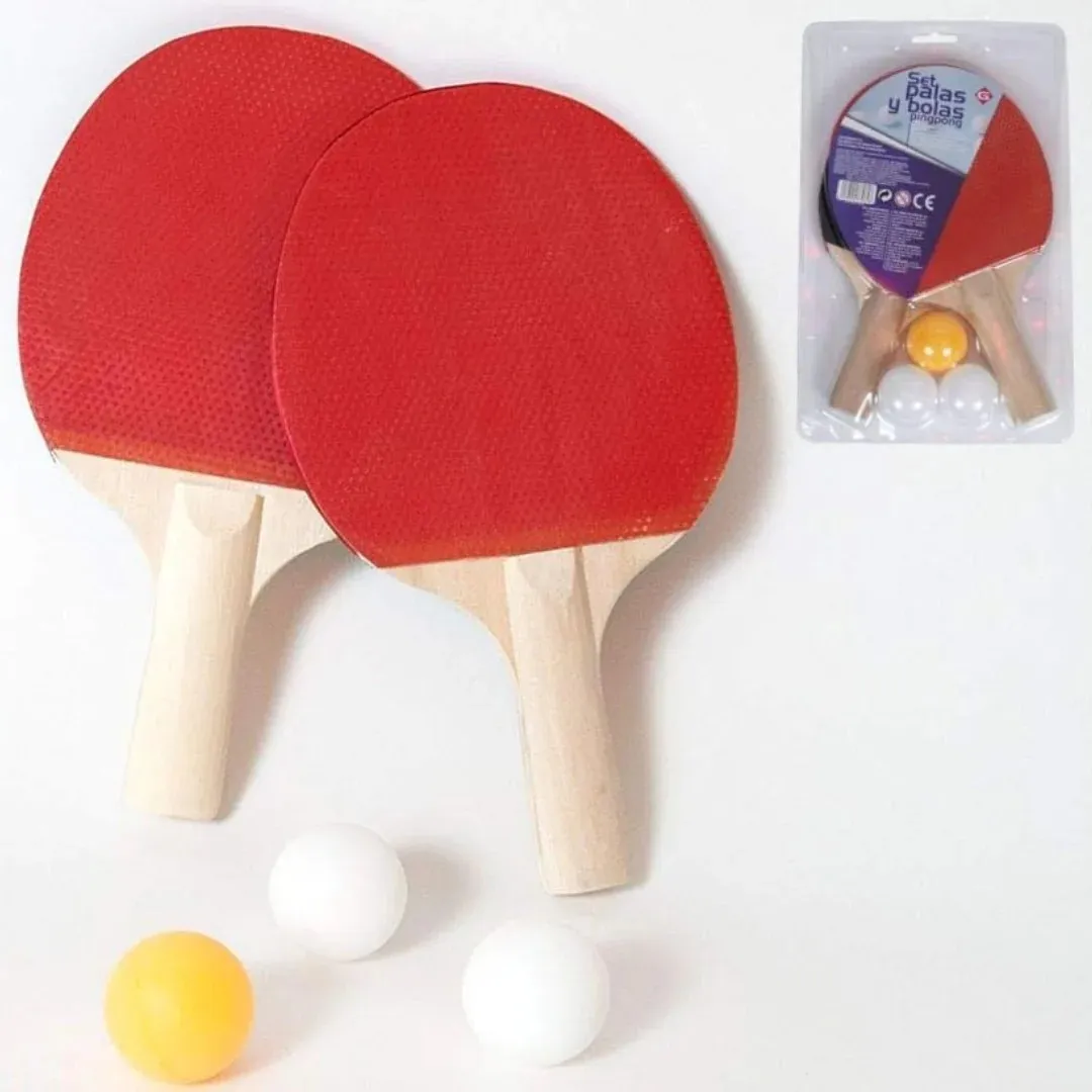 Set Raquetas Ping Pong + 3 Bolas Juego Deportivo