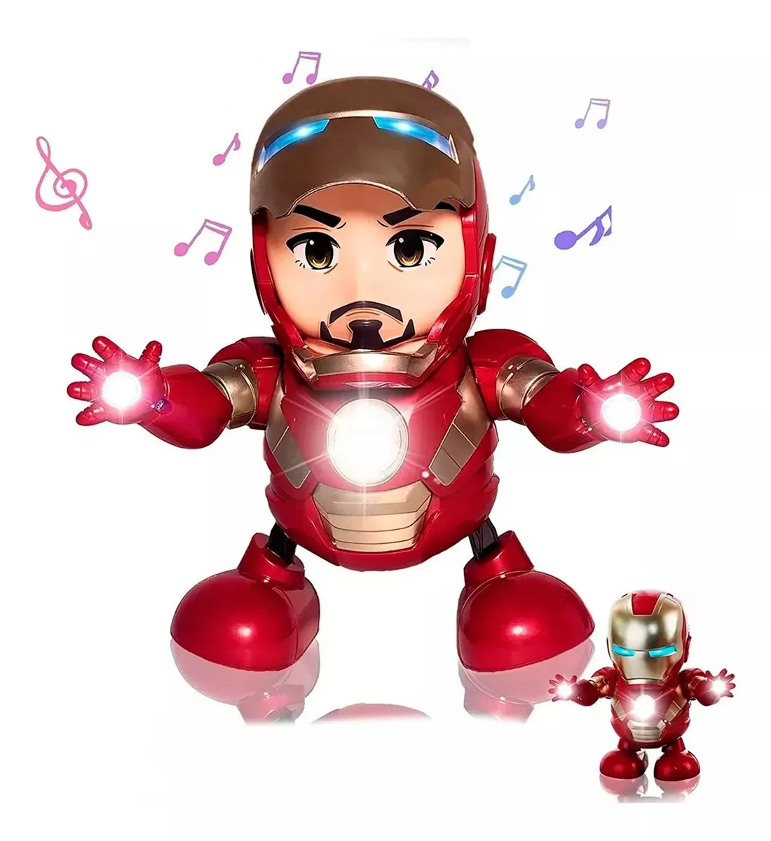 Iron Man Dance Hero Robot Baila Sonido Luces Figura Lámpara