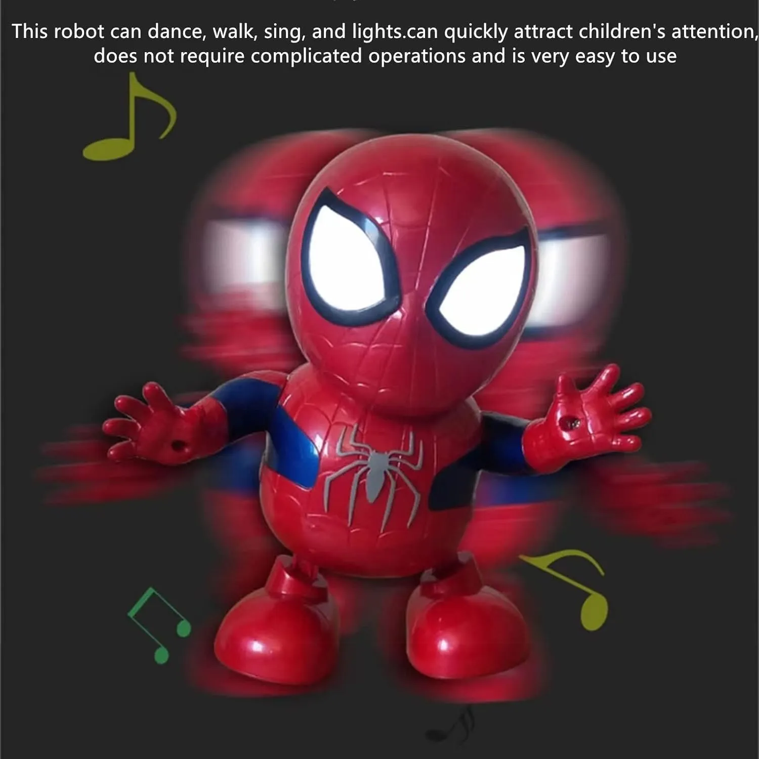 Robot Juguete Bailarín Dance Hero Spiderman Con Luz Y Sonido