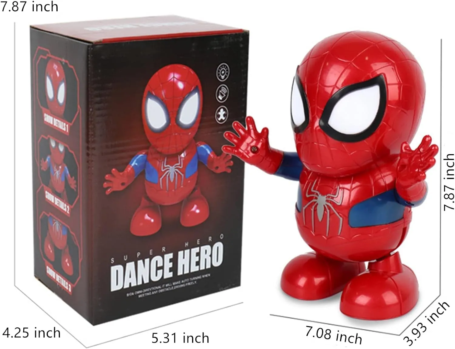 Robot Juguete Bailarín Dance Hero Spiderman Con Luz Y Sonido