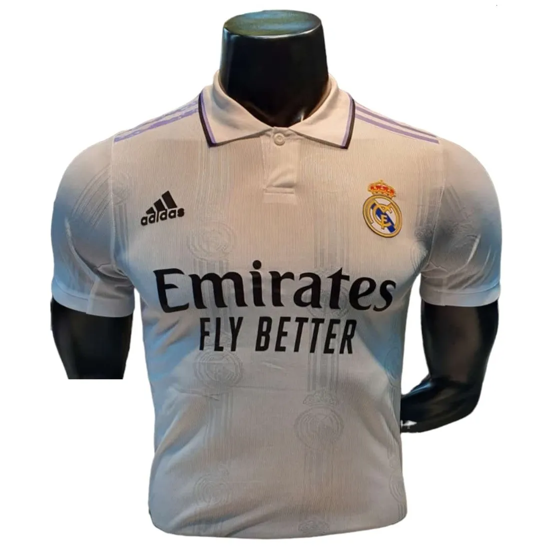 Camiseta De Futbol Real Madrid Tipo Jugador Con Cuello