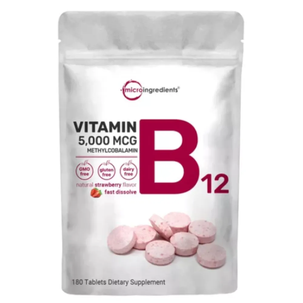 Vitamina B12 Sublingual 5000 Mc 180 Tabletas