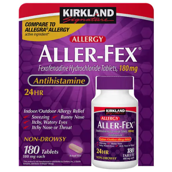 Kirkland Allerfex Antialérgico 24hr 180 Tabletas