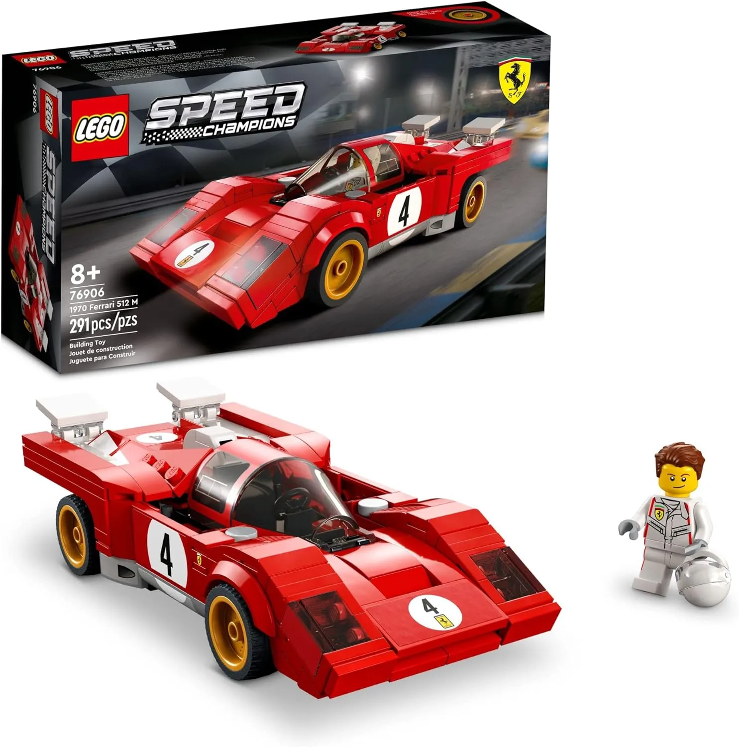 Lego Speed 76906 1970 Ferrari 512 M 291 Pzs