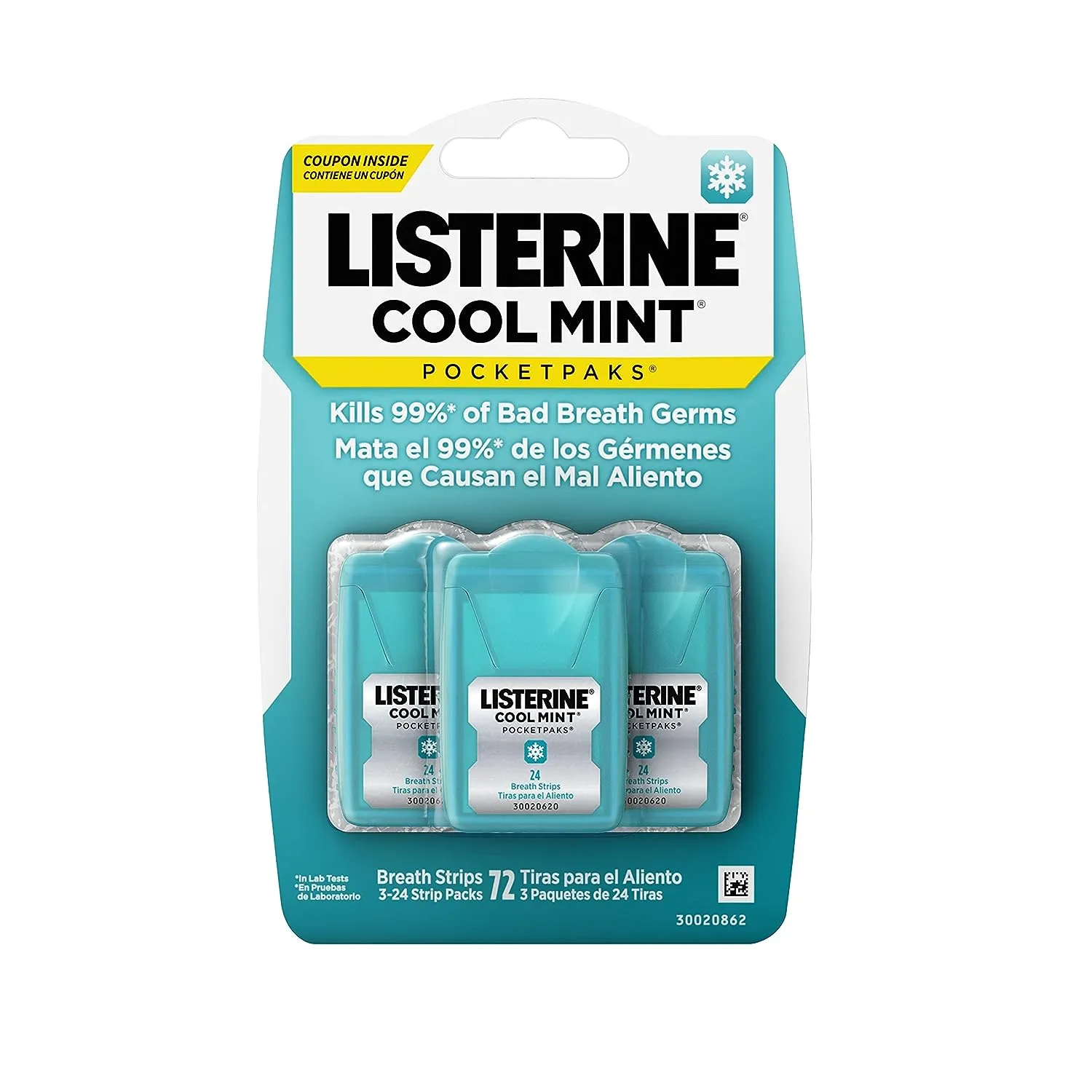 Tiras De Aliento Listerine Cool Mint Pocketpaks