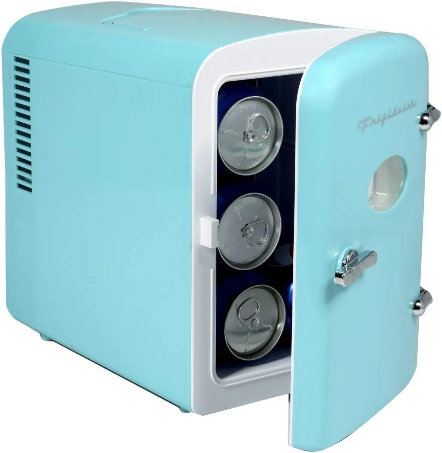 Frigidaire Mini Refrigerador Retro 9 Latas Azul 