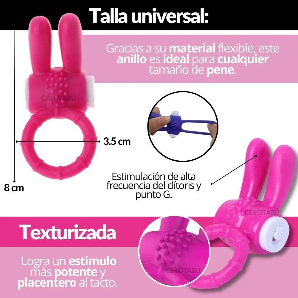 Anillo Vibrador Retardante Para Pene Juguete Sexual 