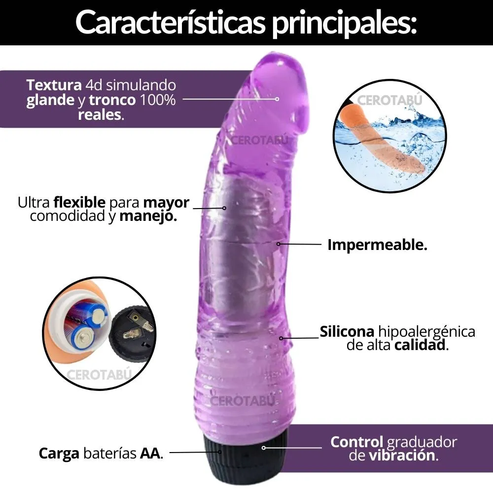 Vibrador Consolador Clásico Realista Juguete Sexual 