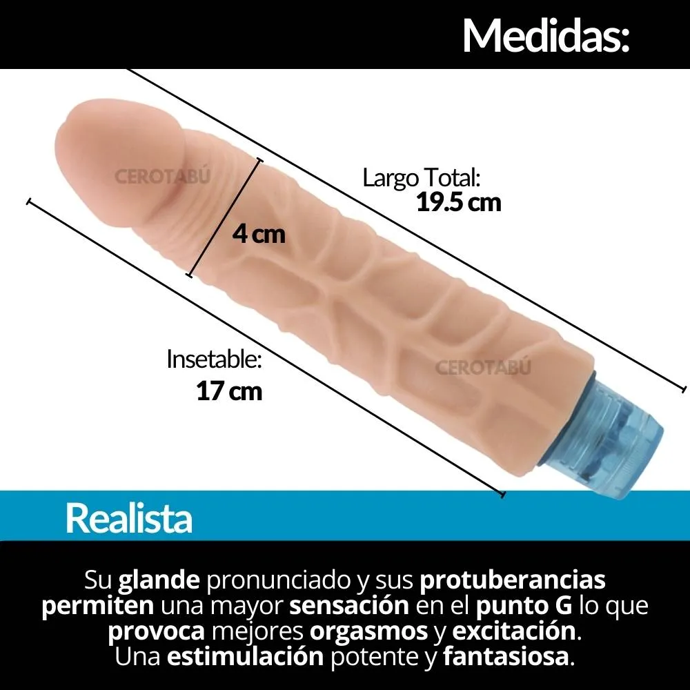 Dildo Consolador Vibrador Clásico Ultra Realista Juguete Sexual 