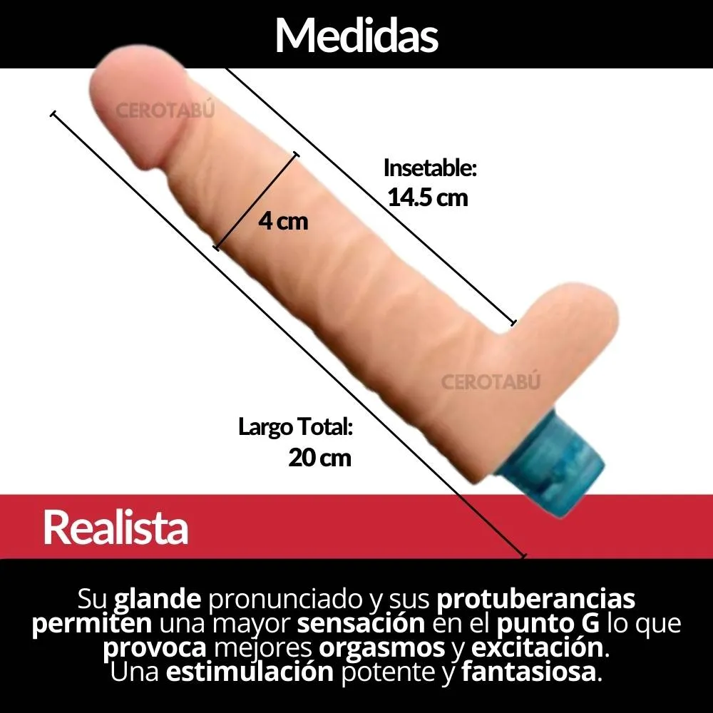 Dildo Realista Tsn E Vibración Graduable Juguete Sexual