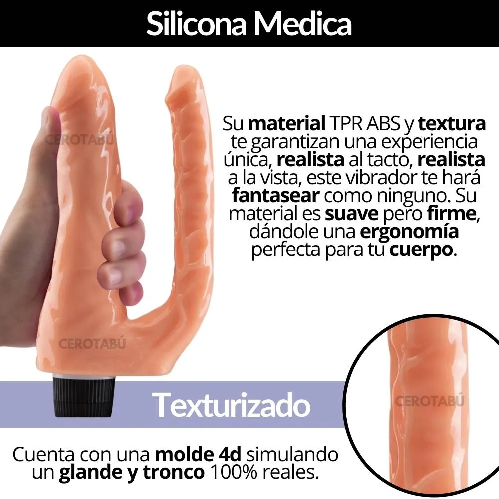 Vibrador Vaginal Anal Consolador Doble Penetración