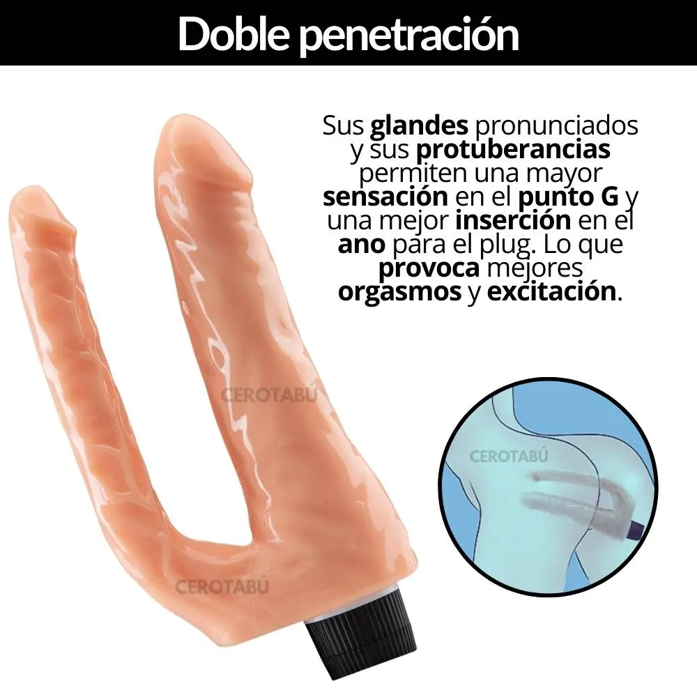 Vibrador Vaginal Anal Consolador Doble Penetración