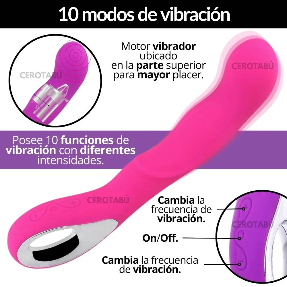 Vibrador Consolador Punto G Recargable Juguete Sexual