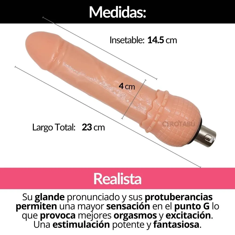 Consolador Realista Dildo Repuesto Sex Machine Skin Juguete Sexual 