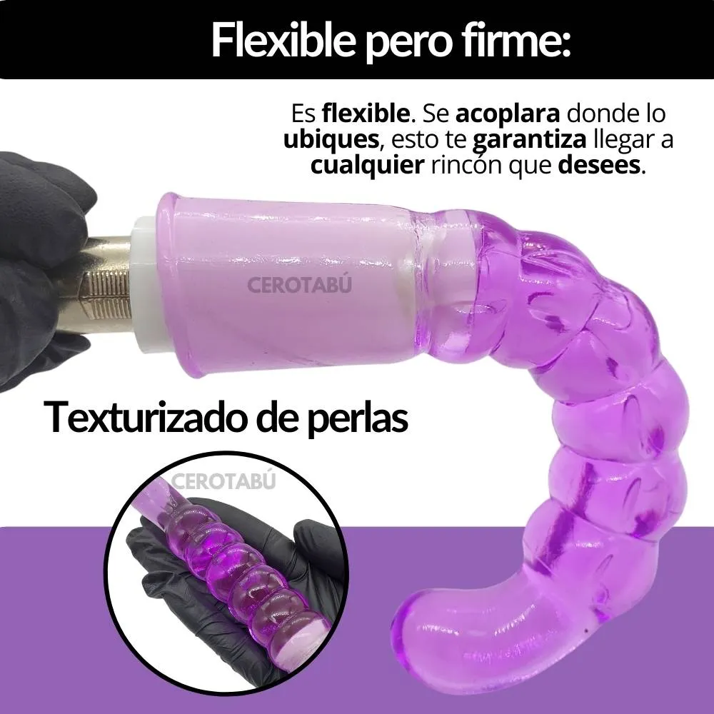 Dildo Con Relieve De Perlas Repuesto Sex Machine Juguete Sexual 