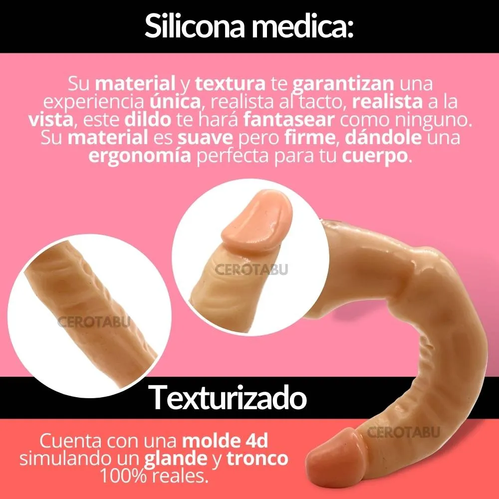 Dildo Consolador Textura Realista Con Chupa Juguete Sexual 