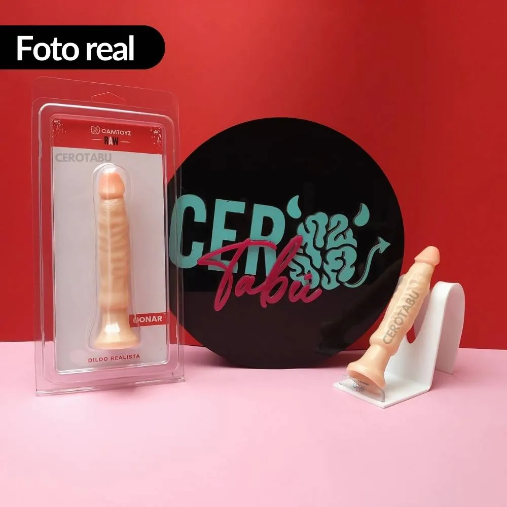 Dildo Consolador Textura Realista Con Chupa Juguete Sexual 