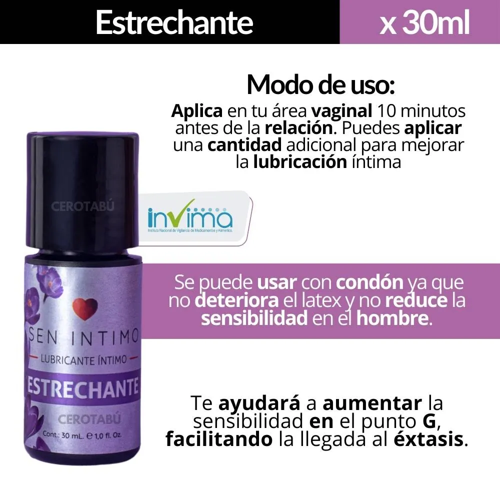 Lubricante Estrechante Vaginal Sen Intimo x30 mL