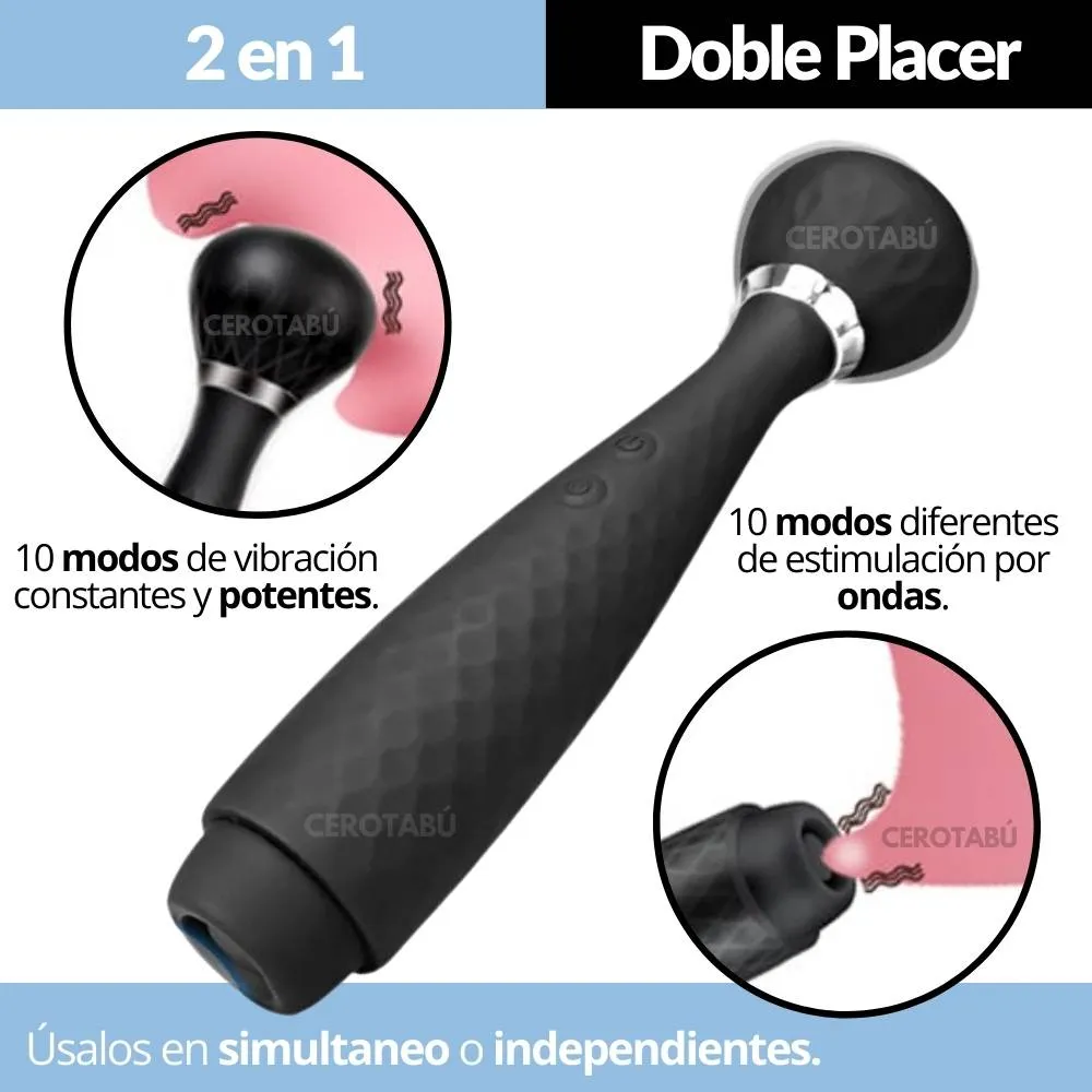 Vibrador Masajeador Clítoris Doble Función Juguete Sexual Hitachi