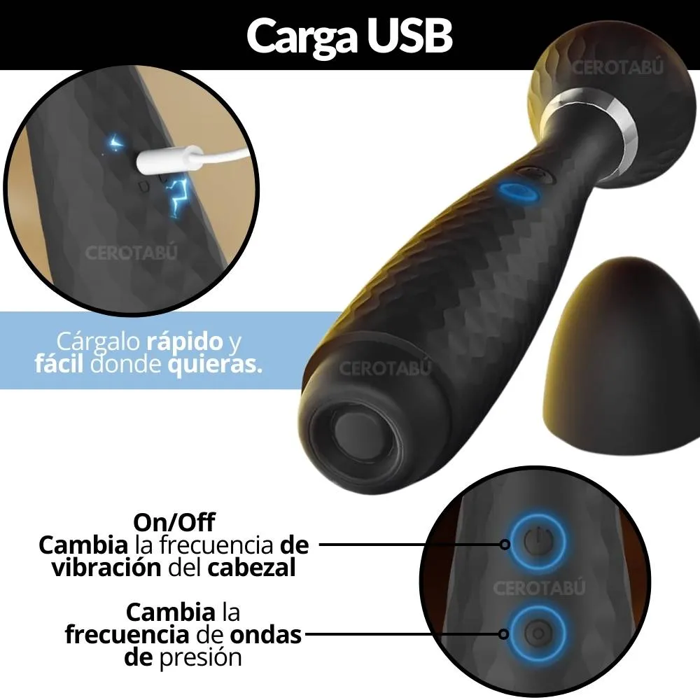 Vibrador Masajeador Clítoris Doble Función Juguete Sexual Hitachi