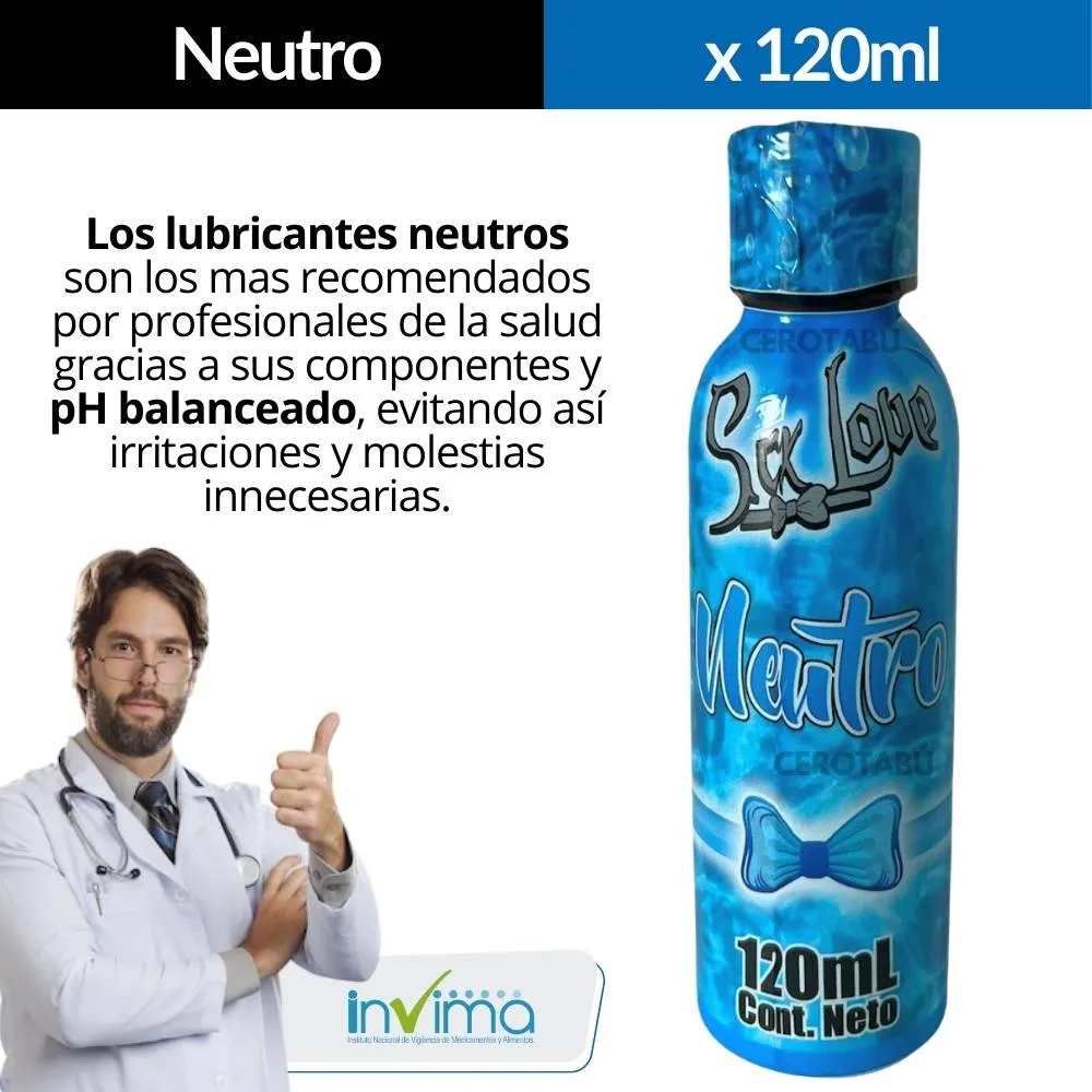Lubricante Intimo Neutro A Base De Agua x 120 ml