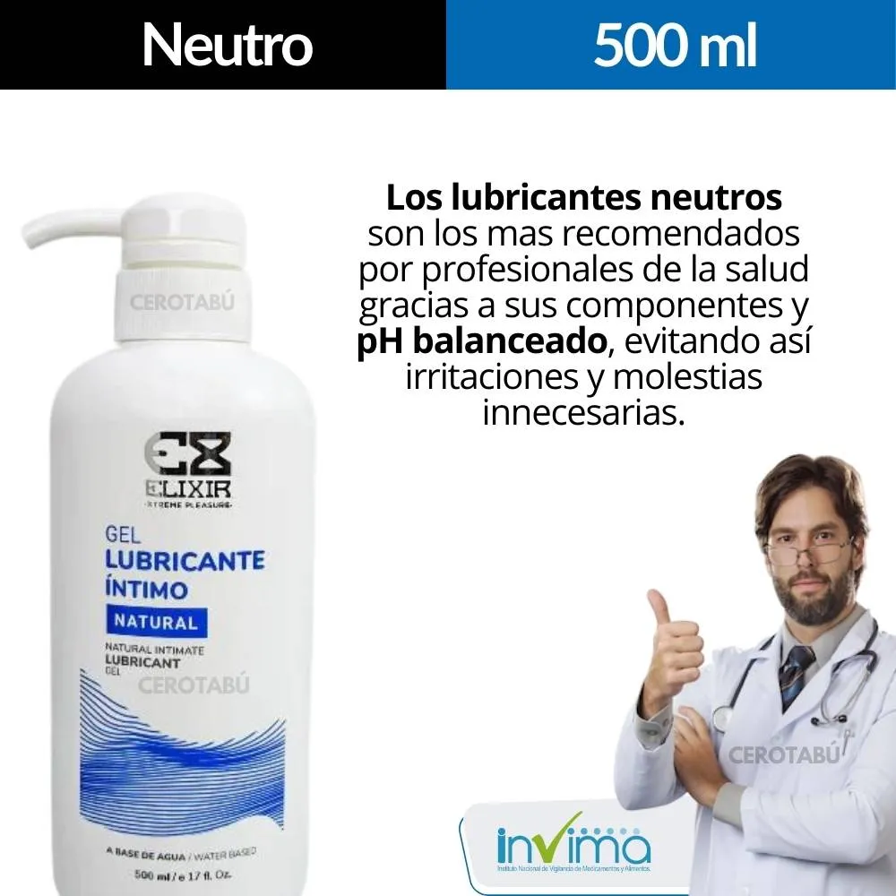 Lubricante Gel Intimo Natural x 500ml