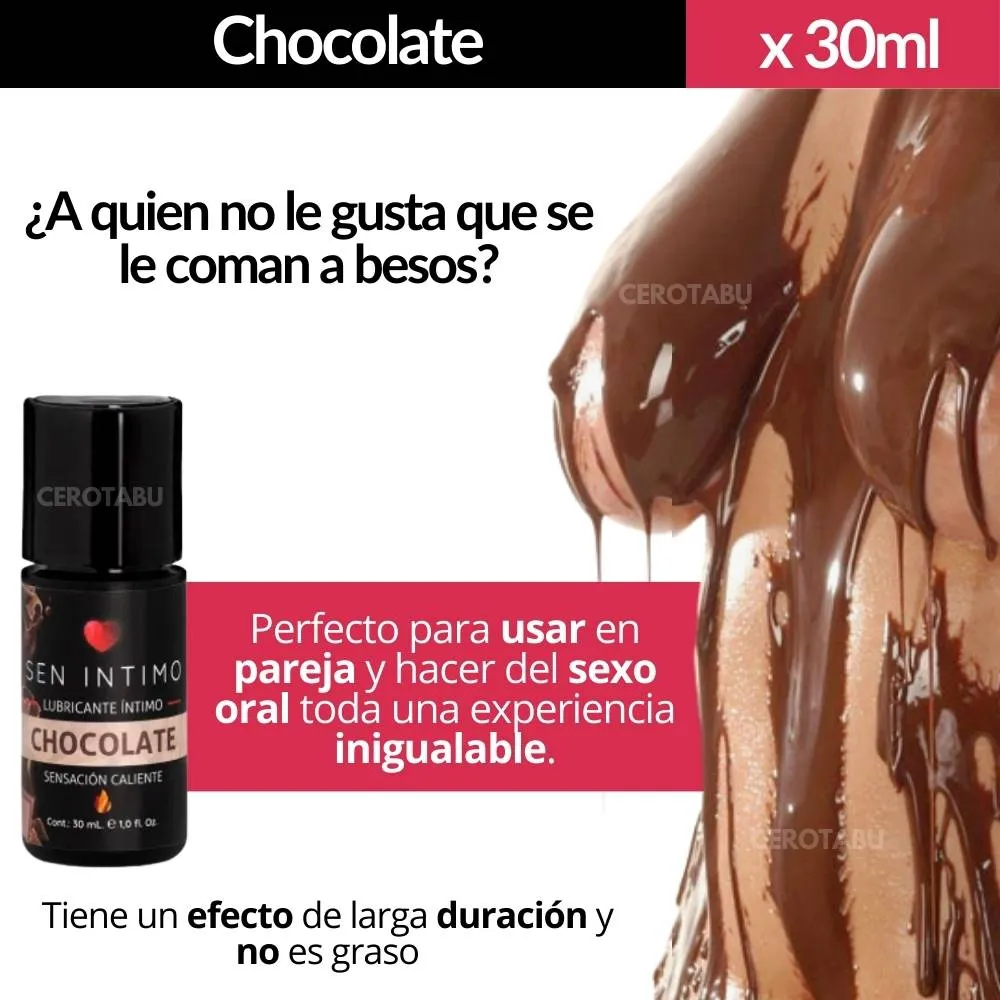 Lubricante Intimo Sensación Caliente Sabor Chocolate x 30ml