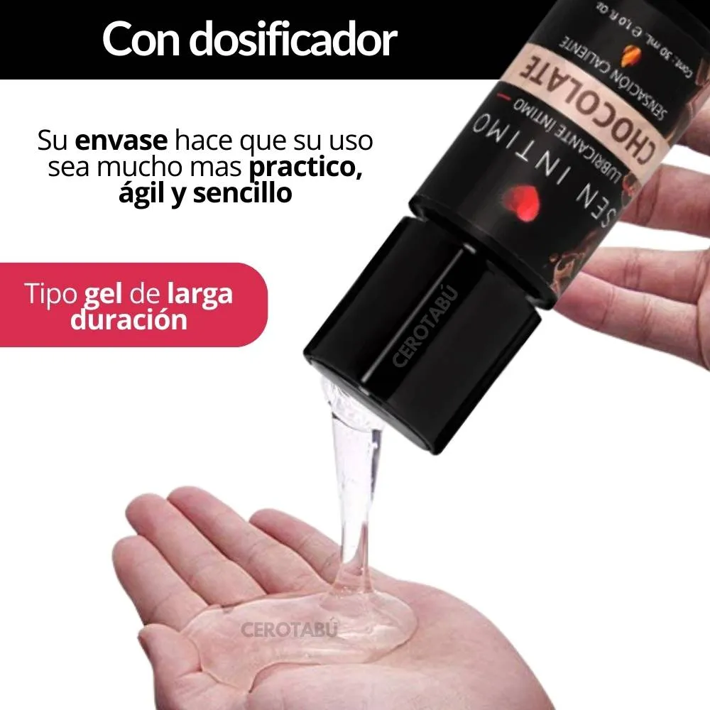 Lubricante Intimo Sensación Caliente Sabor Chocolate x 30ml